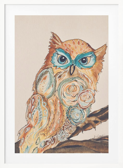 Wise Owl Framed Art Wall Decor