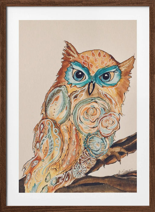 Wise Owl Framed Art Wall Decor