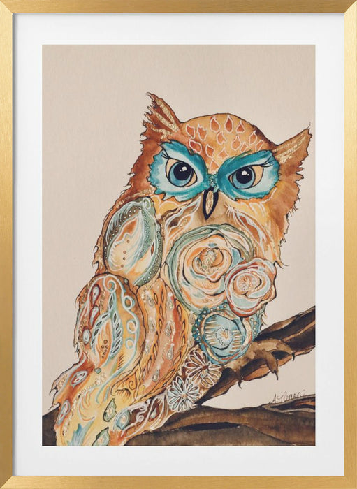 Wise Owl Framed Art Wall Decor