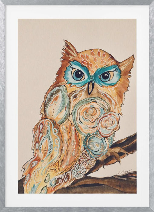 Wise Owl Framed Art Wall Decor