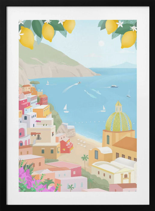 Positano, Italy Framed Art Modern Wall Decor