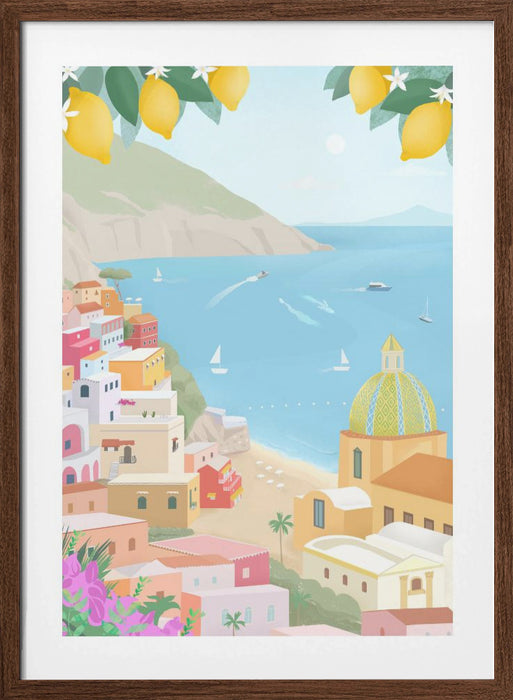 Positano, Italy Framed Art Modern Wall Decor