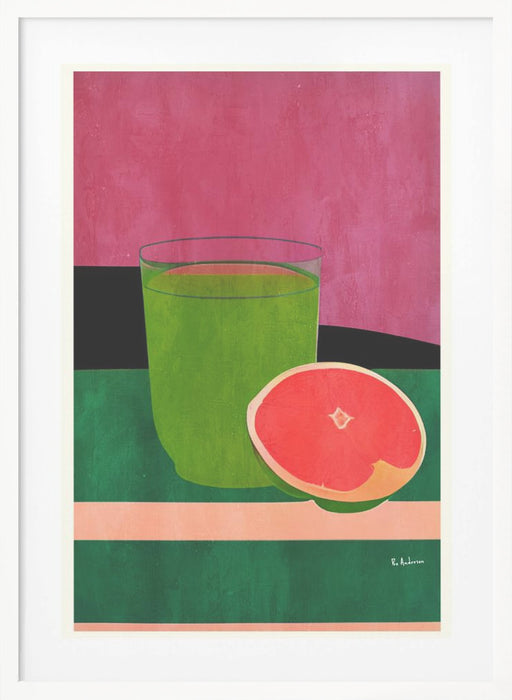 Pink, Little Grapefruit Framed Art Wall Decor