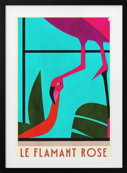 Le Flamant Rosé Framed Art Wall Decor