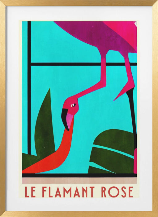 Le Flamant Rosé Framed Art Wall Decor