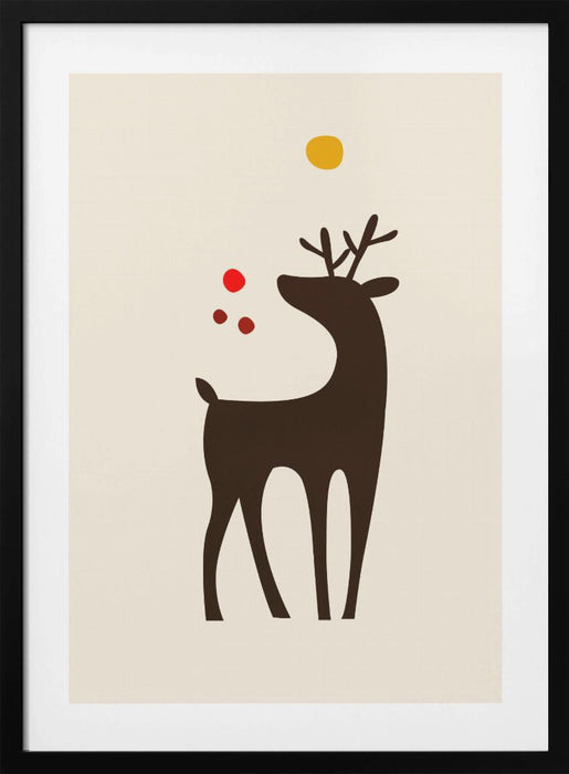 Rudolph Searching for His Nose Framed Art Wall Decor