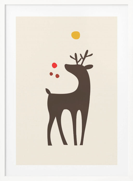 Rudolph Searching for His Nose Framed Art Wall Decor