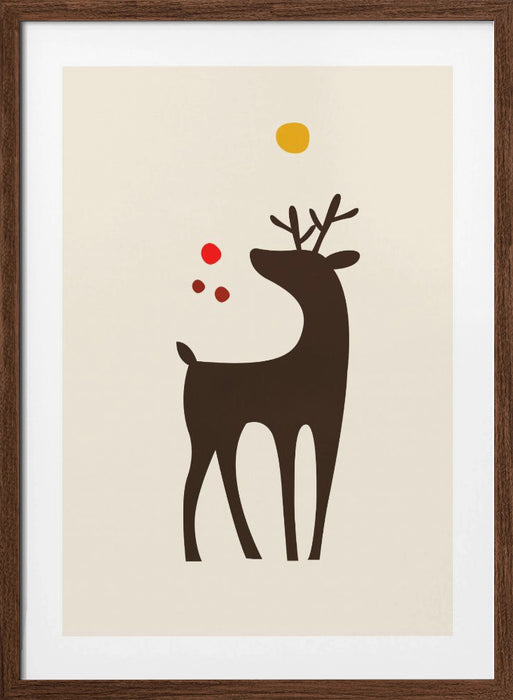 Rudolph Searching for His Nose Framed Art Wall Decor