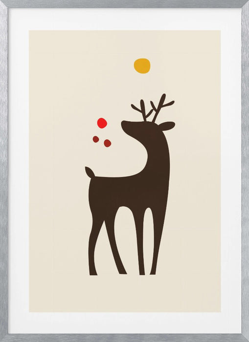 Rudolph Searching for His Nose Framed Art Wall Decor