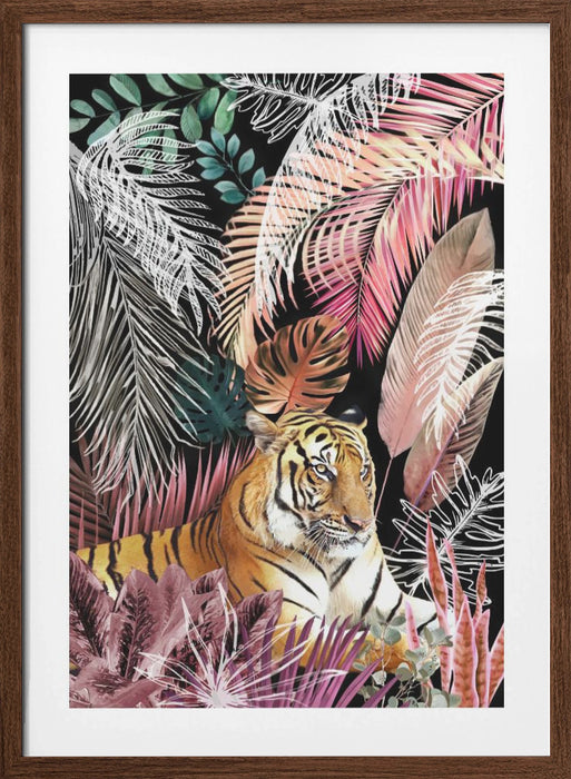 Jungle Tiger 01 Framed Art Modern Wall Decor