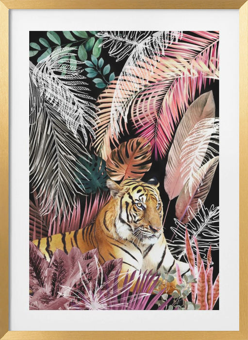 Jungle Tiger 01 Framed Art Modern Wall Decor