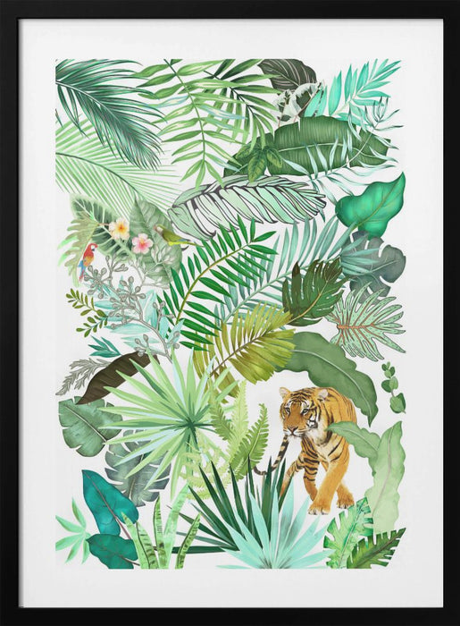 Jungle Tiger 04 Framed Art Modern Wall Decor