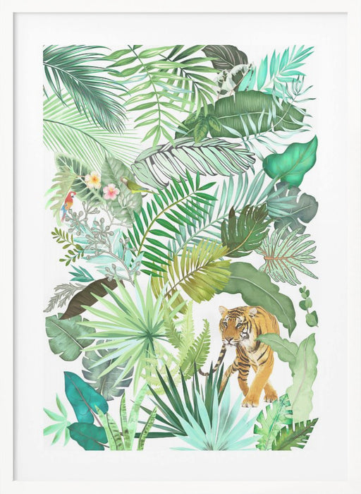 Jungle Tiger 04 Framed Art Modern Wall Decor