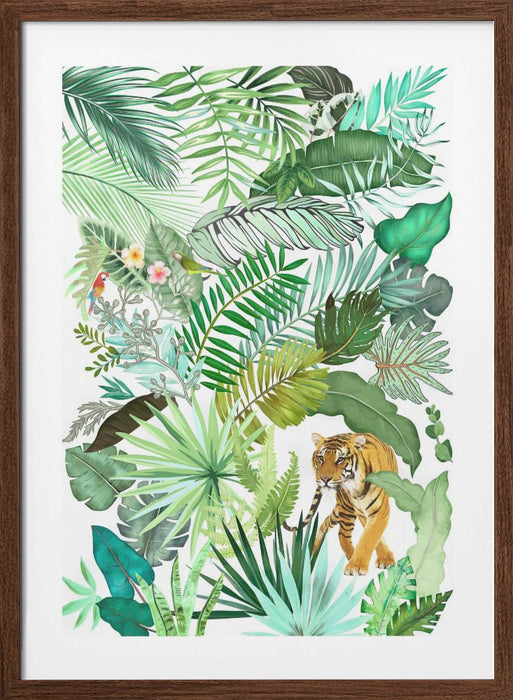 Jungle Tiger 04 Framed Art Modern Wall Decor