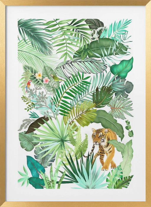 Jungle Tiger 04 Framed Art Modern Wall Decor