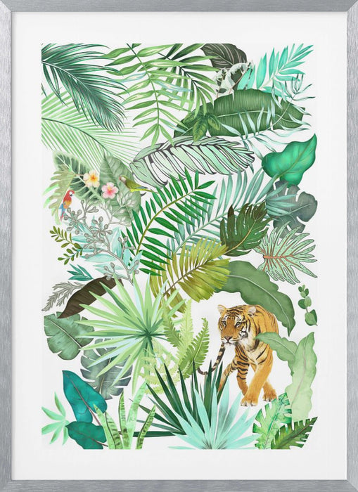 Jungle Tiger 04 Framed Art Modern Wall Decor