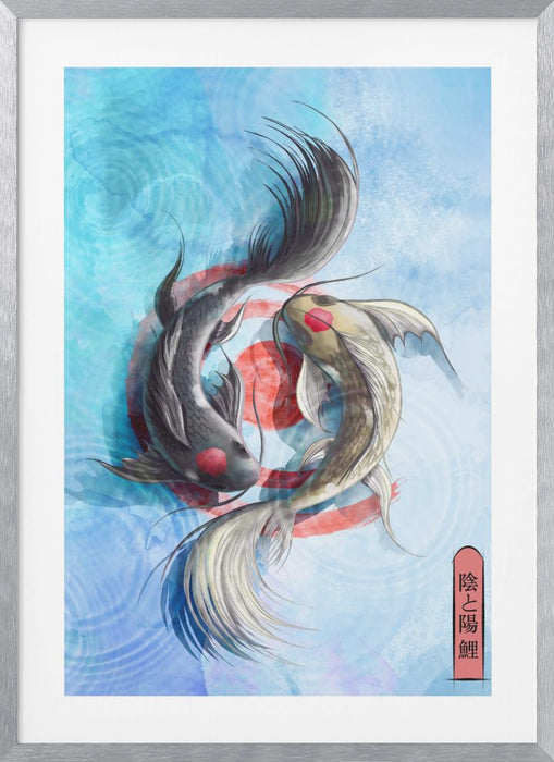 Light Koi Framed Art Modern Wall Decor