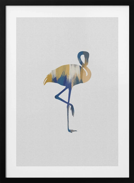 Blue & Yellow Flamingo Framed Art Wall Decor