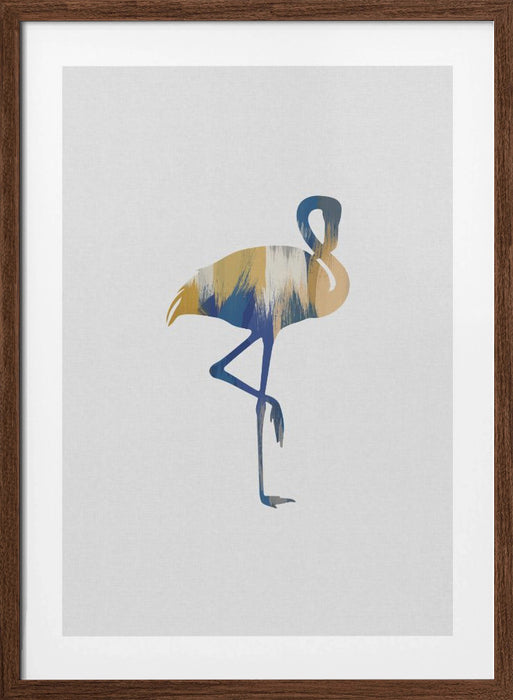 Blue & Yellow Flamingo Framed Art Wall Decor