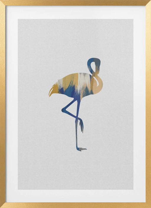 Blue & Yellow Flamingo Framed Art Wall Decor