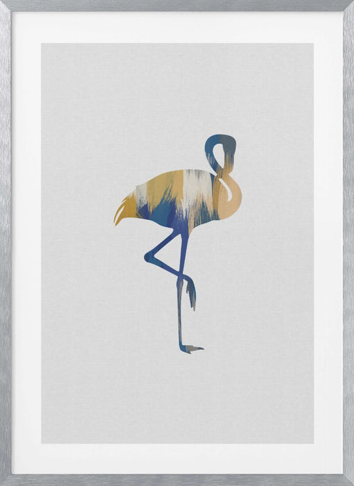 Blue & Yellow Flamingo Framed Art Wall Decor