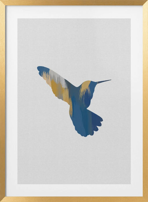 Blue & Yellow Hummingbird Ii Framed Art Wall Decor