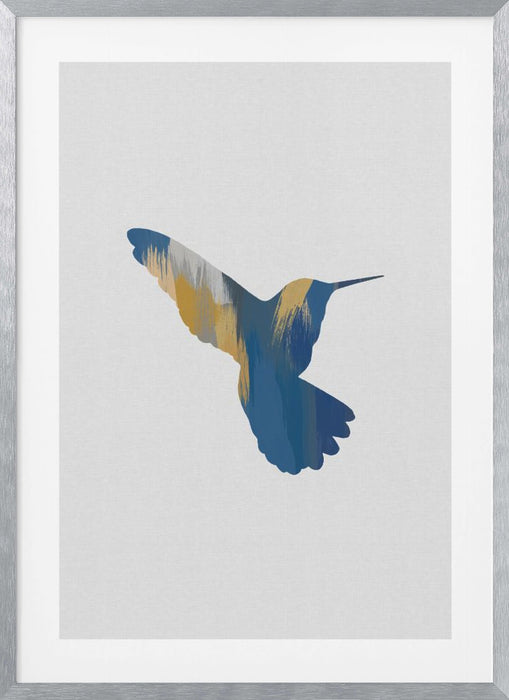 Blue & Yellow Hummingbird Ii Framed Art Wall Decor