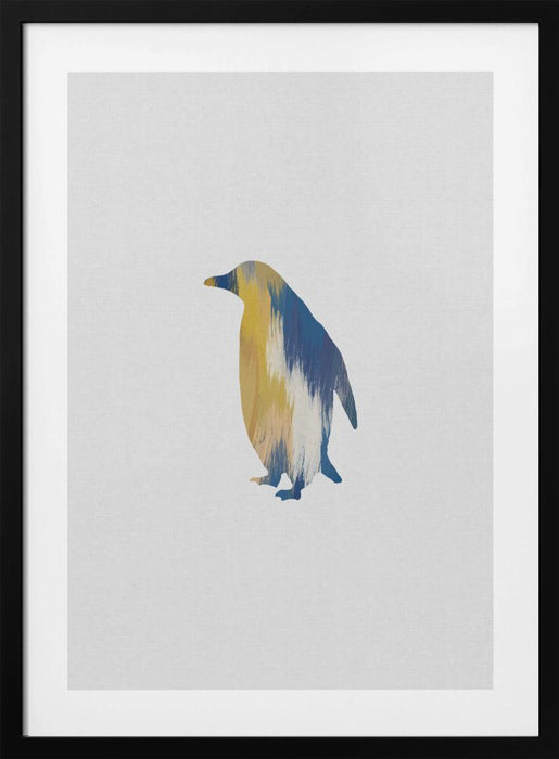 Blue & Yellow Penguin Framed Art Modern Wall Decor