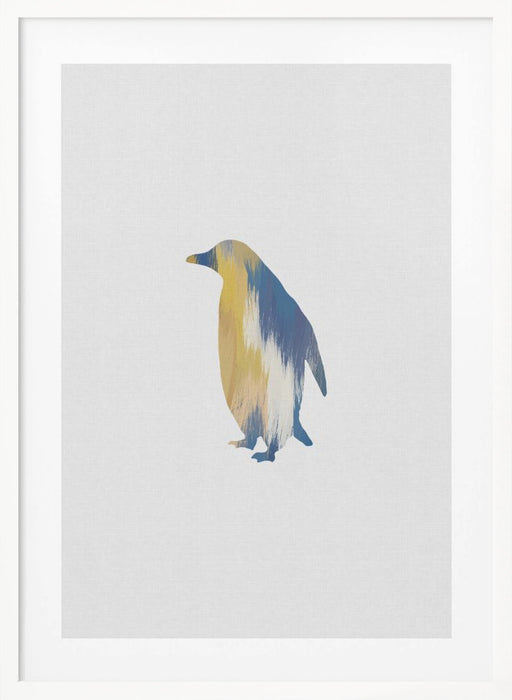 Blue & Yellow Penguin Framed Art Modern Wall Decor