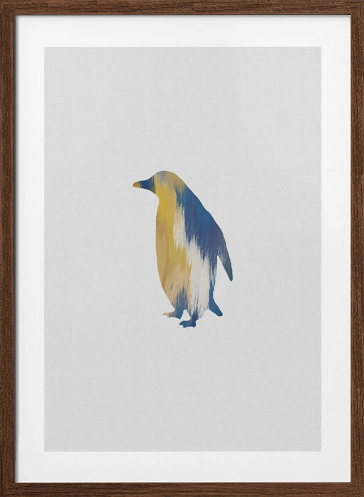 Blue & Yellow Penguin Framed Art Modern Wall Decor