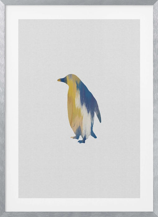 Blue & Yellow Penguin Framed Art Modern Wall Decor