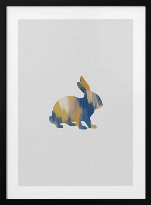 Blue & Yellow Rabbit Framed Art Wall Decor