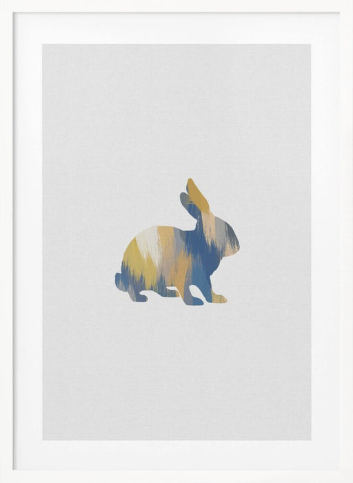 Blue & Yellow Rabbit Framed Art Wall Decor