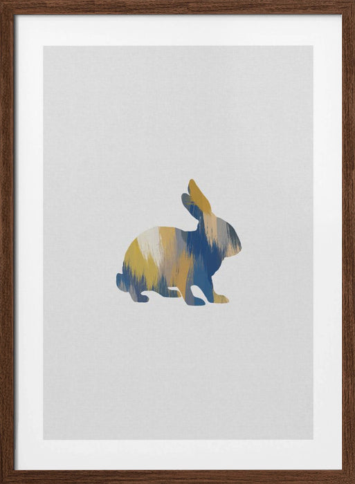 Blue & Yellow Rabbit Framed Art Wall Decor