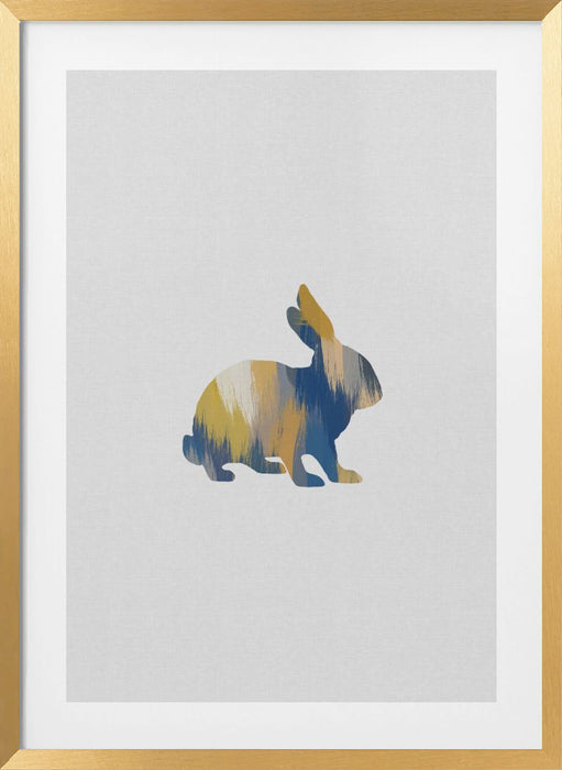 Blue & Yellow Rabbit Framed Art Wall Decor