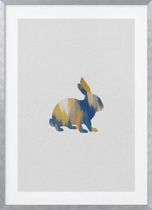 Blue & Yellow Rabbit Framed Art Wall Decor