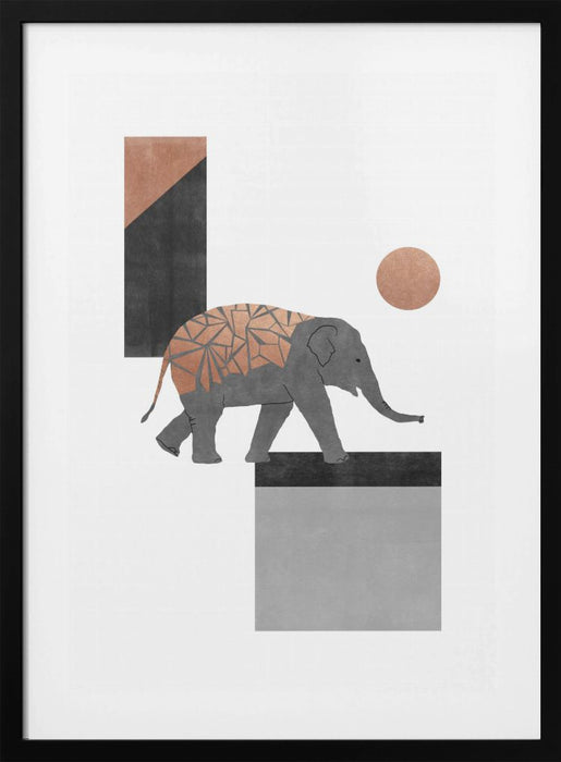 Elephant Mosaic I Framed Art Modern Wall Decor