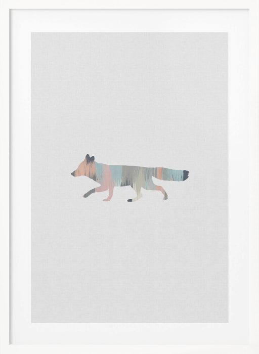 Pastel Fox Framed Art Wall Decor