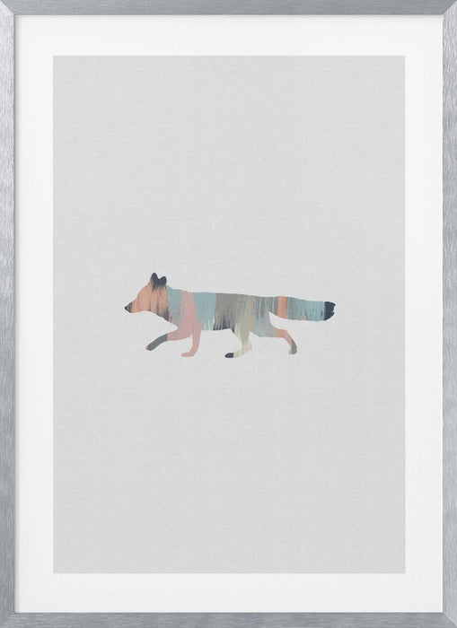 Pastel Fox Framed Art Wall Decor