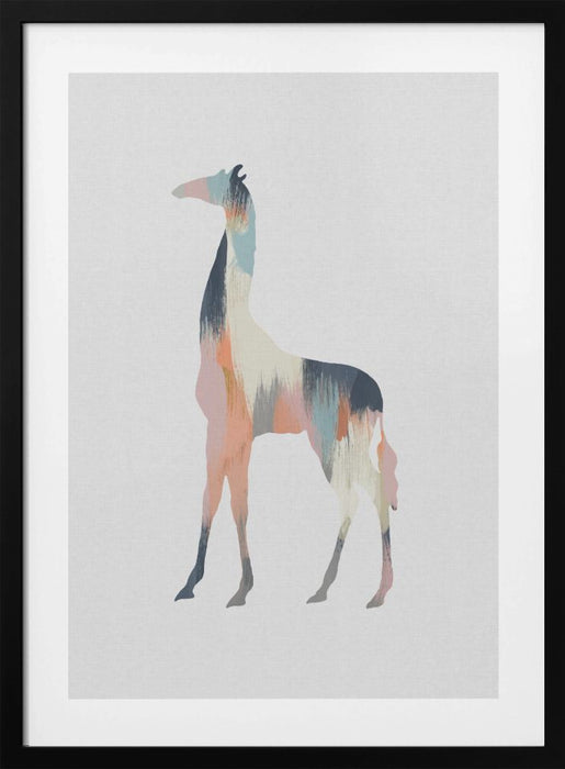 Pastel Giraffe Framed Art Wall Decor