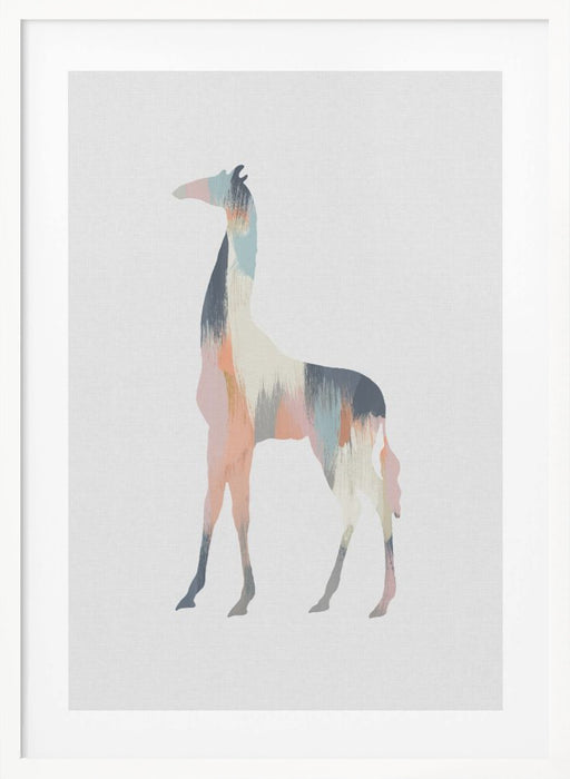 Pastel Giraffe Framed Art Wall Decor