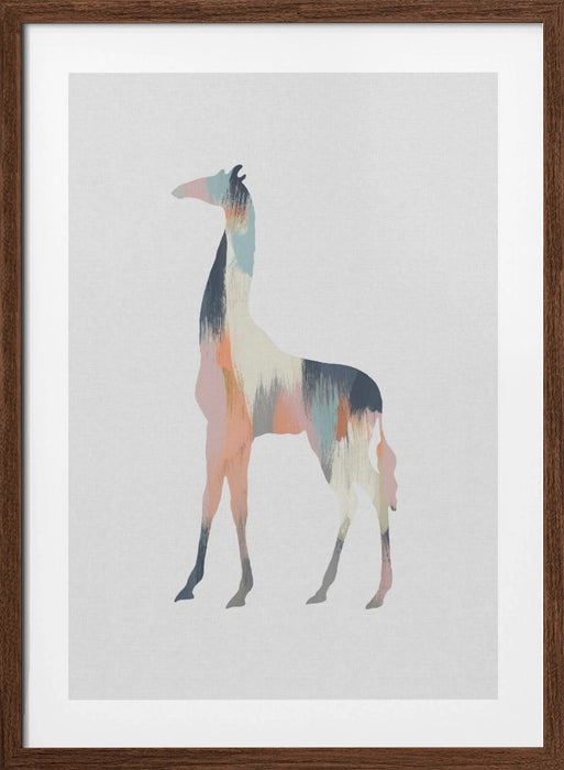 Pastel Giraffe Framed Art Wall Decor