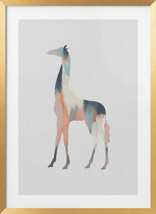 Pastel Giraffe Framed Art Wall Decor