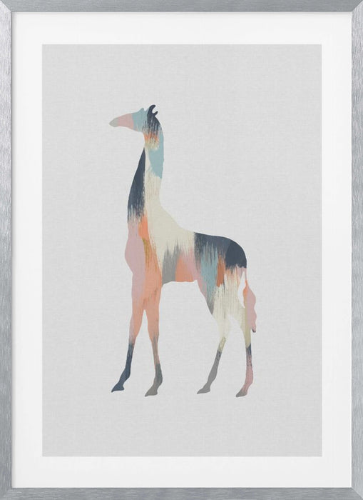 Pastel Giraffe Framed Art Wall Decor