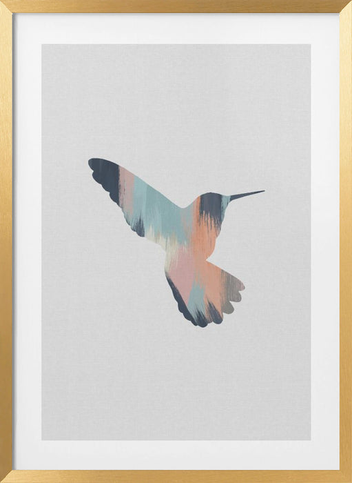 Pastel Hummingbird Ii Framed Art Wall Decor