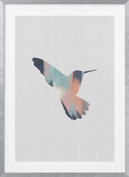 Pastel Hummingbird Ii Framed Art Wall Decor