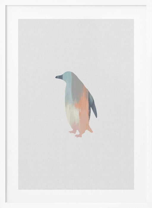 Pastel Penguin Framed Art Wall Decor