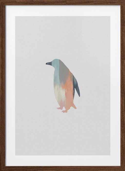 Pastel Penguin Framed Art Wall Decor