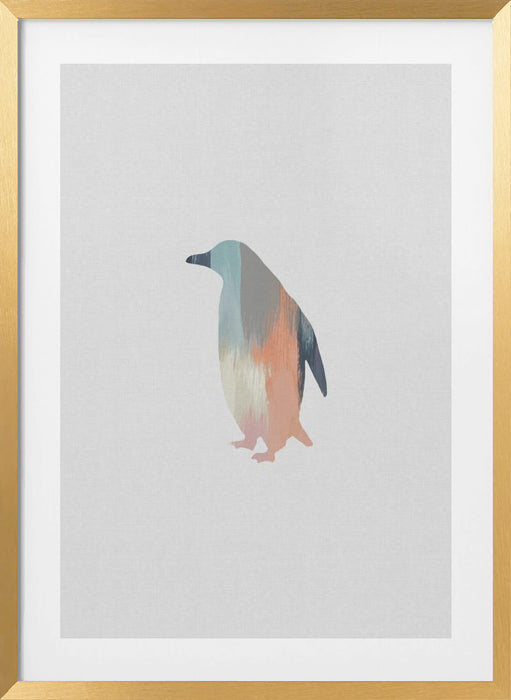 Pastel Penguin Framed Art Wall Decor