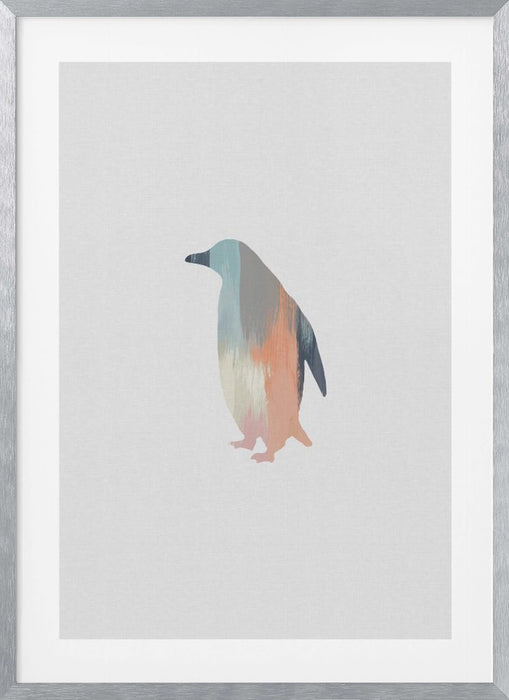 Pastel Penguin Framed Art Wall Decor